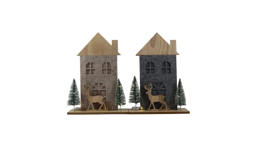 Concord LED Aufsteller Haus Nordy mit Hirsch