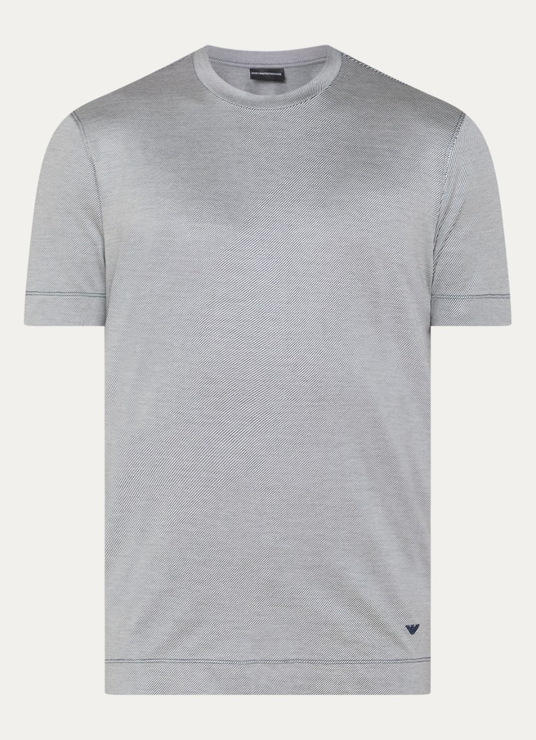 Tricou Emporio Armani din amestec de lyocell cu logo