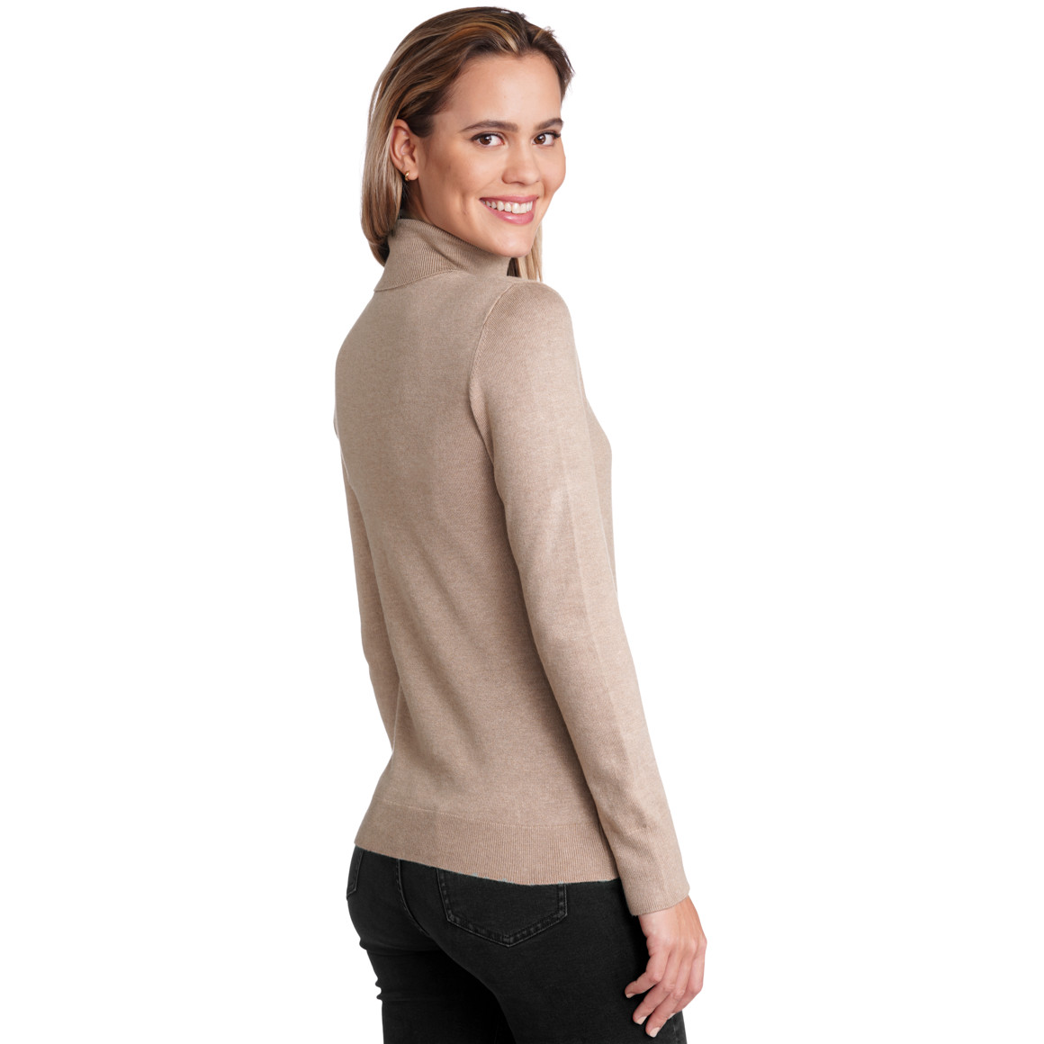 Damen Rollkragenpullover aus Feinstrick