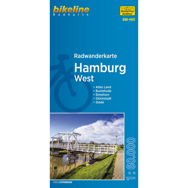 Radwanderkarte Hamburg West 1 : 60 000 RW-HH1 - Fahrradkarte