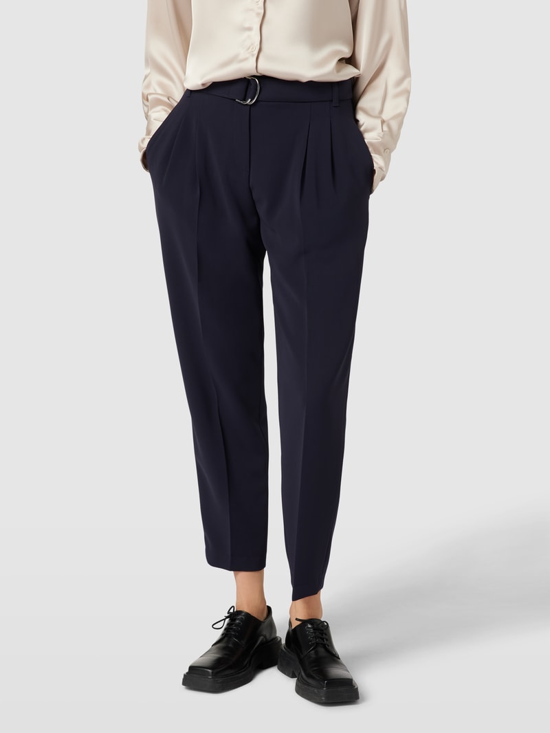 Hose mit Stoffgürtel Modell 'Tapia' in marineblau