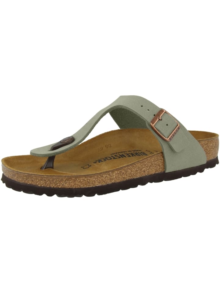 Birkenstock Zehensandale Gizeh Birko-Flor Nubuk normal in grau günstig kaufen