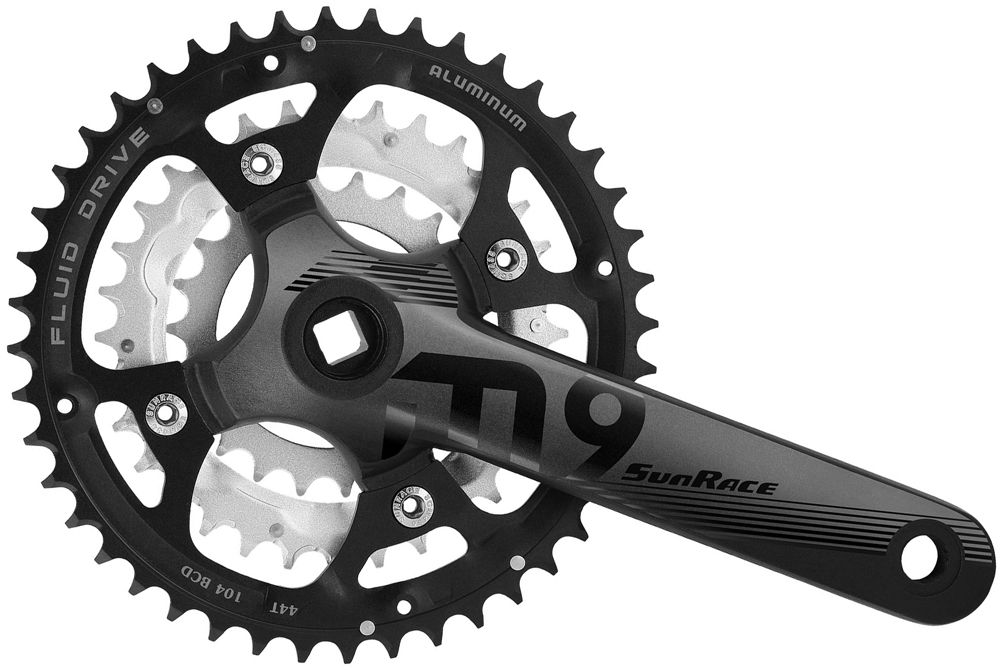 SunRace M9 9-fach Kurbel Vierkant 44/32/22 175mm kaufen | Bike-Discount