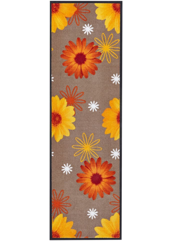 Fußmatte mit Blumenmotiv
