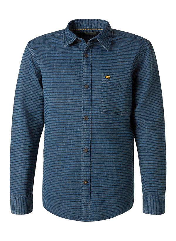 camel active, Hemd, Baumwolle, dunkelblau gestreift
