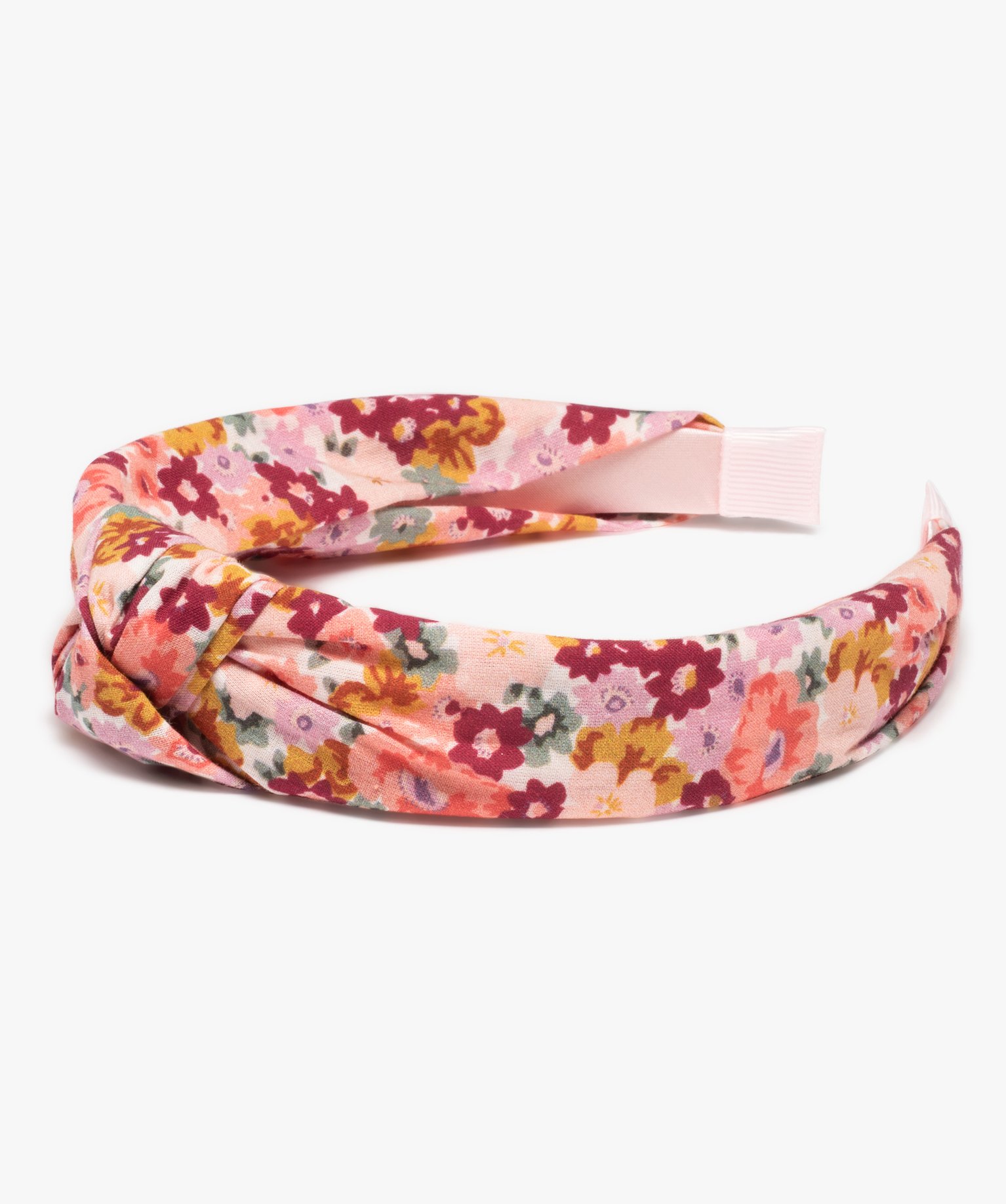 Serre-tête fille à motif fleuris effet noué multicolore | GEMO