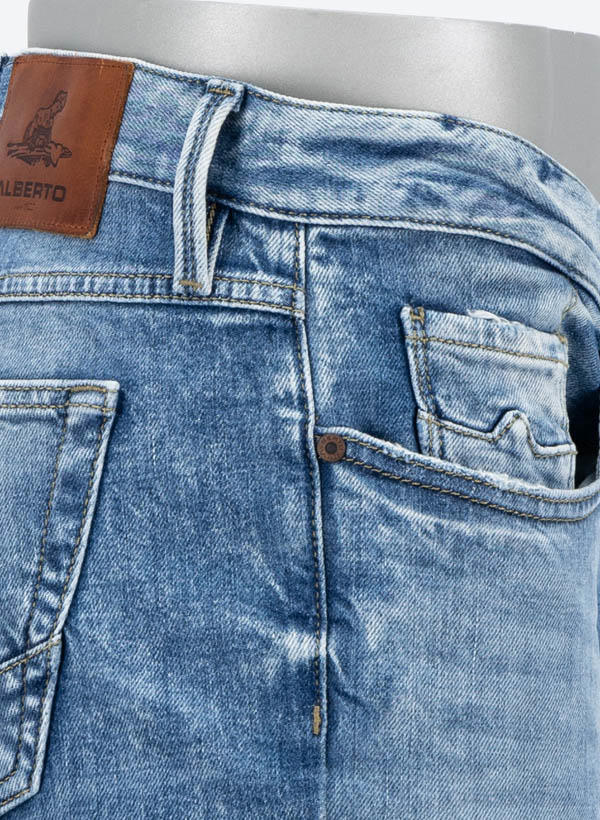 Alberto, Jeans Slipe, Tapered Fit, Bio Baumwoll-Stretch, blau