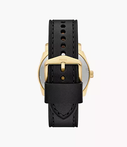 Fossil Uhr Machine 3-Zeiger-Werk Leder schwarz
