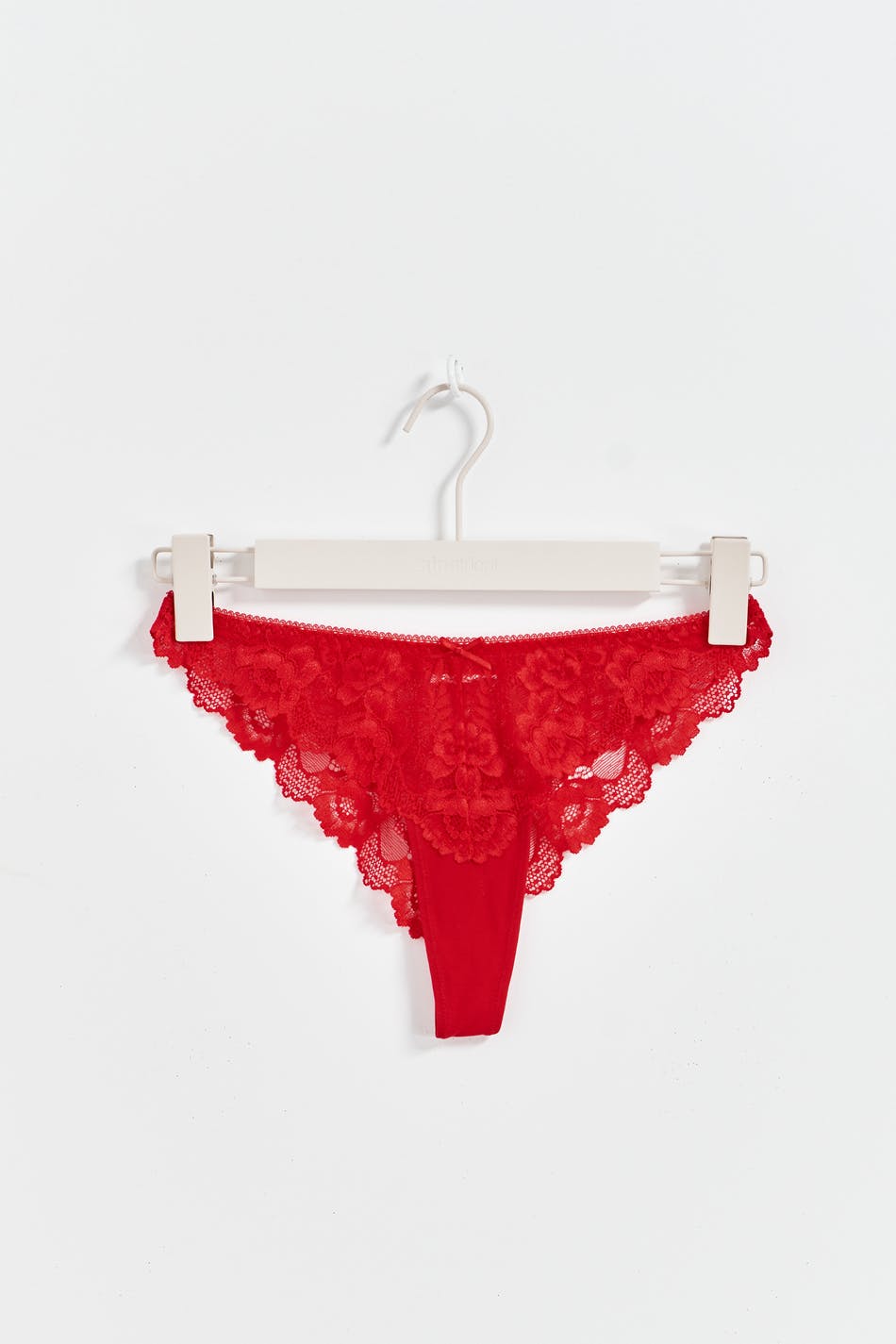 v-shaped lace thong