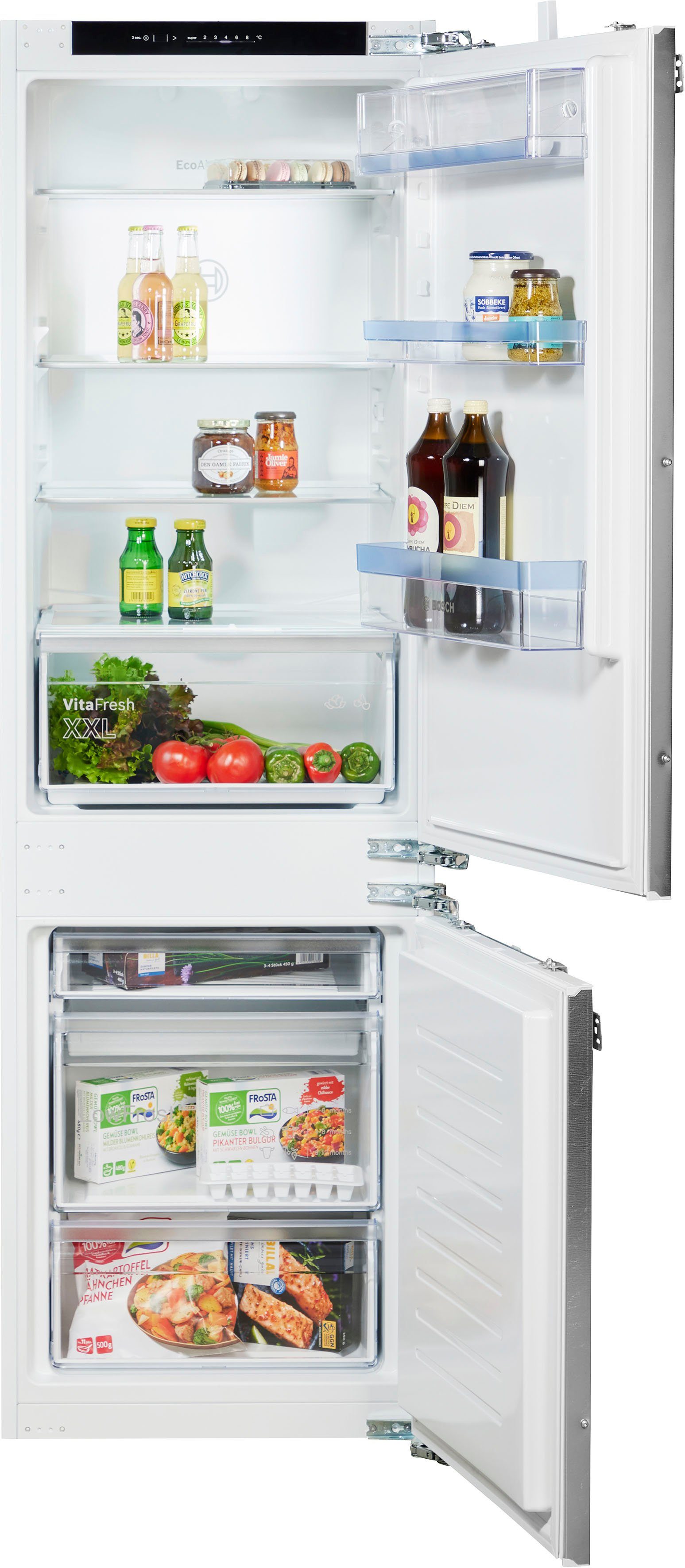 BOSCH Einbaukühlgefrierkombination Serie 4 KIV86VFE1, 177,2 cm hoch, 54,1 cm breit