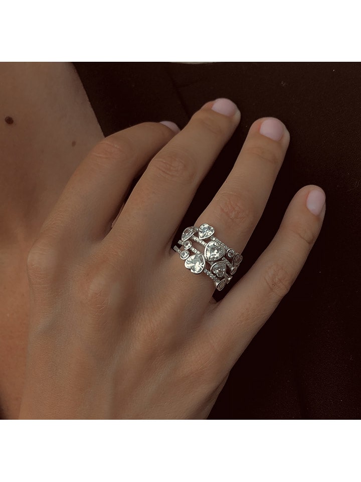 Les Petites Précieuses Silber-Ring mit Edelsteinen günstig kaufen