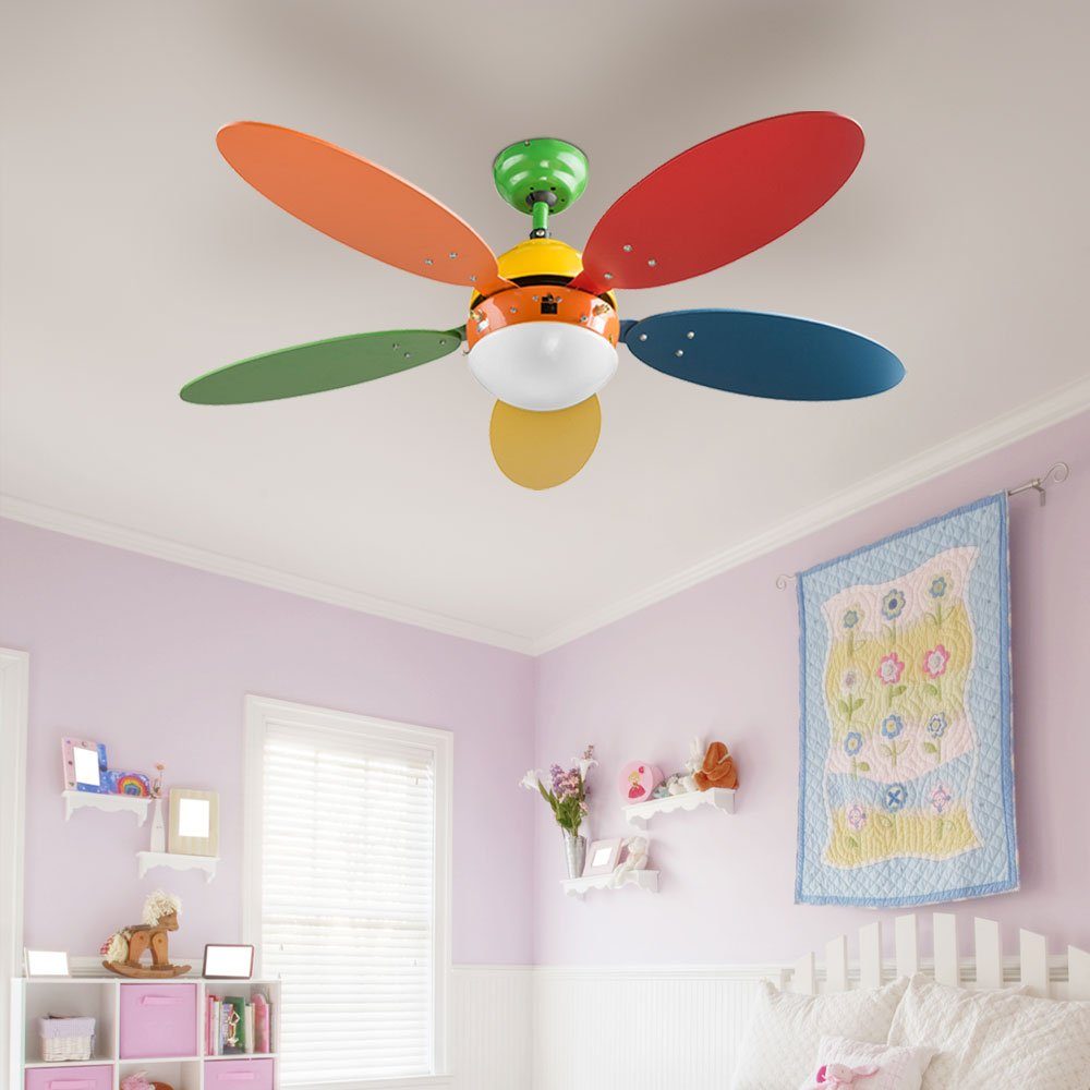 etc-shop Deckenventilator, RGB LED Ventilator Decken Lampe dimmbar Fernbedienung Kühler 3