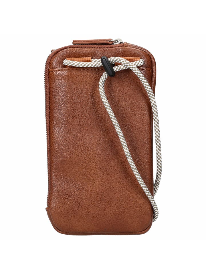 Zwei Mademoiselle MP30 - Handytasche 19 cm (nubuk-cappuccino) in cognac günstig kaufen onesize
