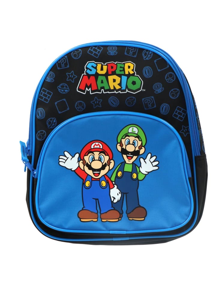 Super Mario Super Mario Rucksack Kinder Schultasche mit Gaming-Design für in Blau günstig kaufen 31 x 24 cm