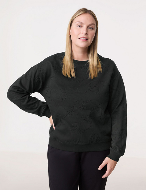 Sweatshirt mit Kordelapplikation
