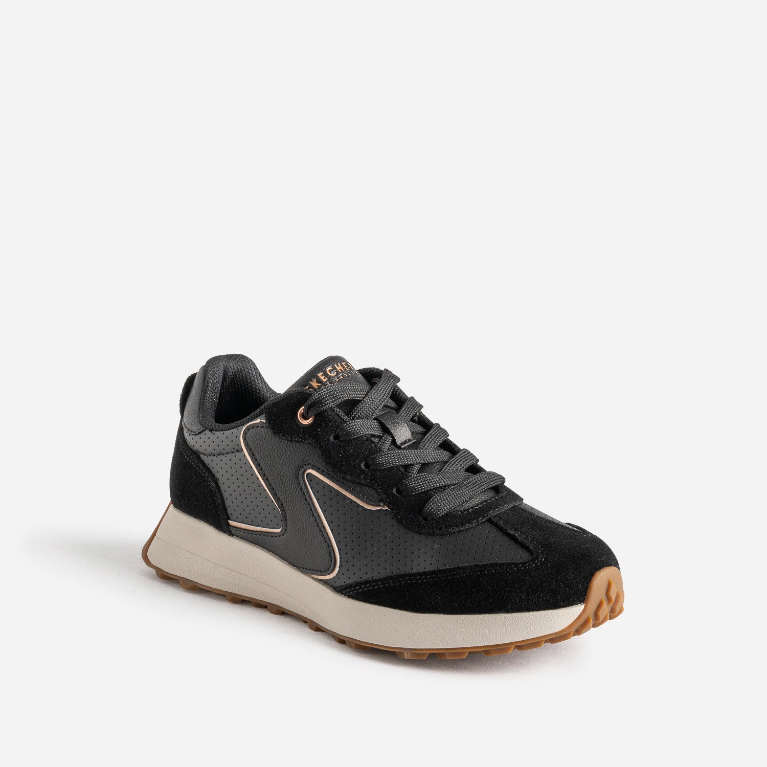 Tennis SKECHERS noire bi-matière