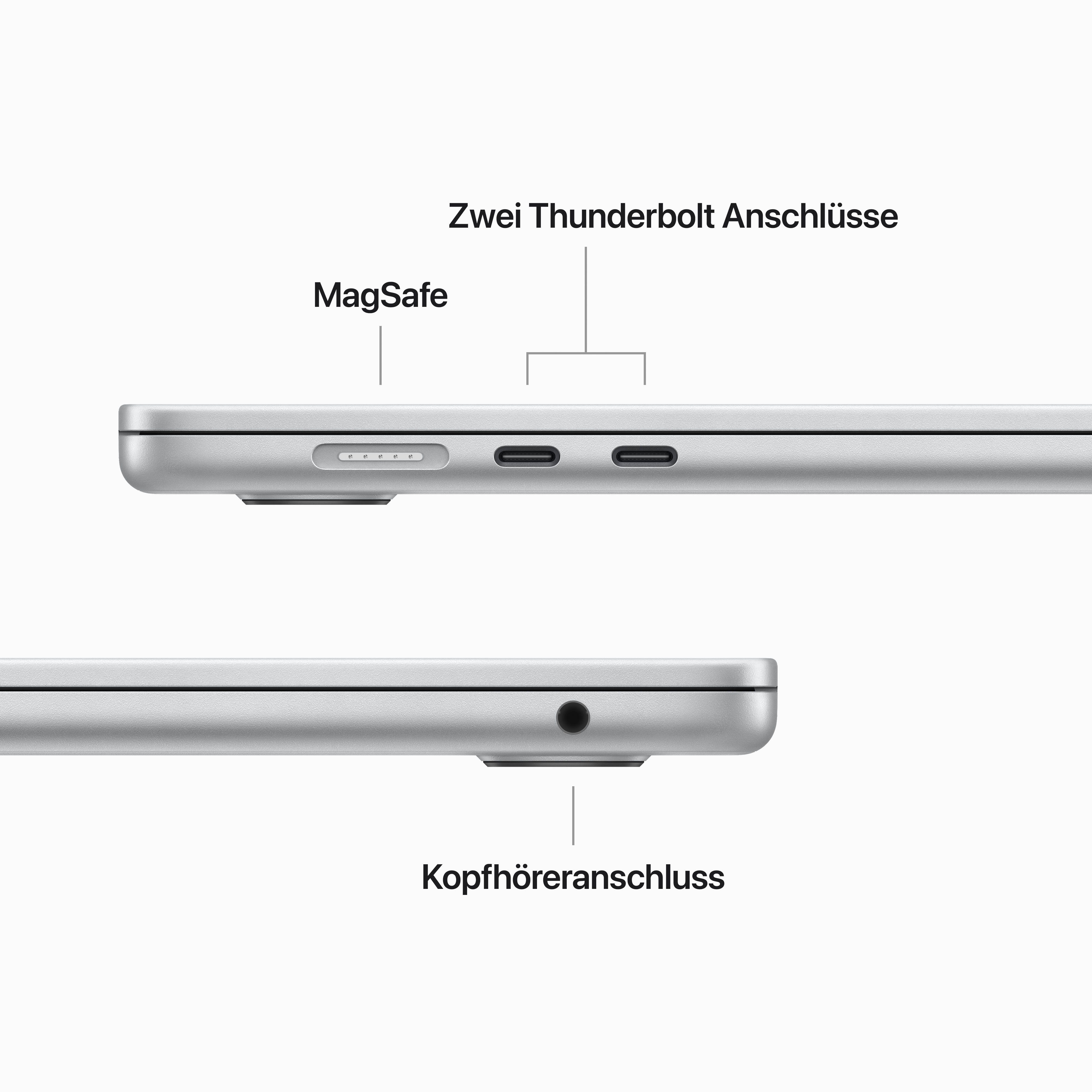 Apple MacBook Air Notebook (38,91 cm/15,3 Zoll, Apple M2 M2, 10-Core GPU, 512 GB SSD)