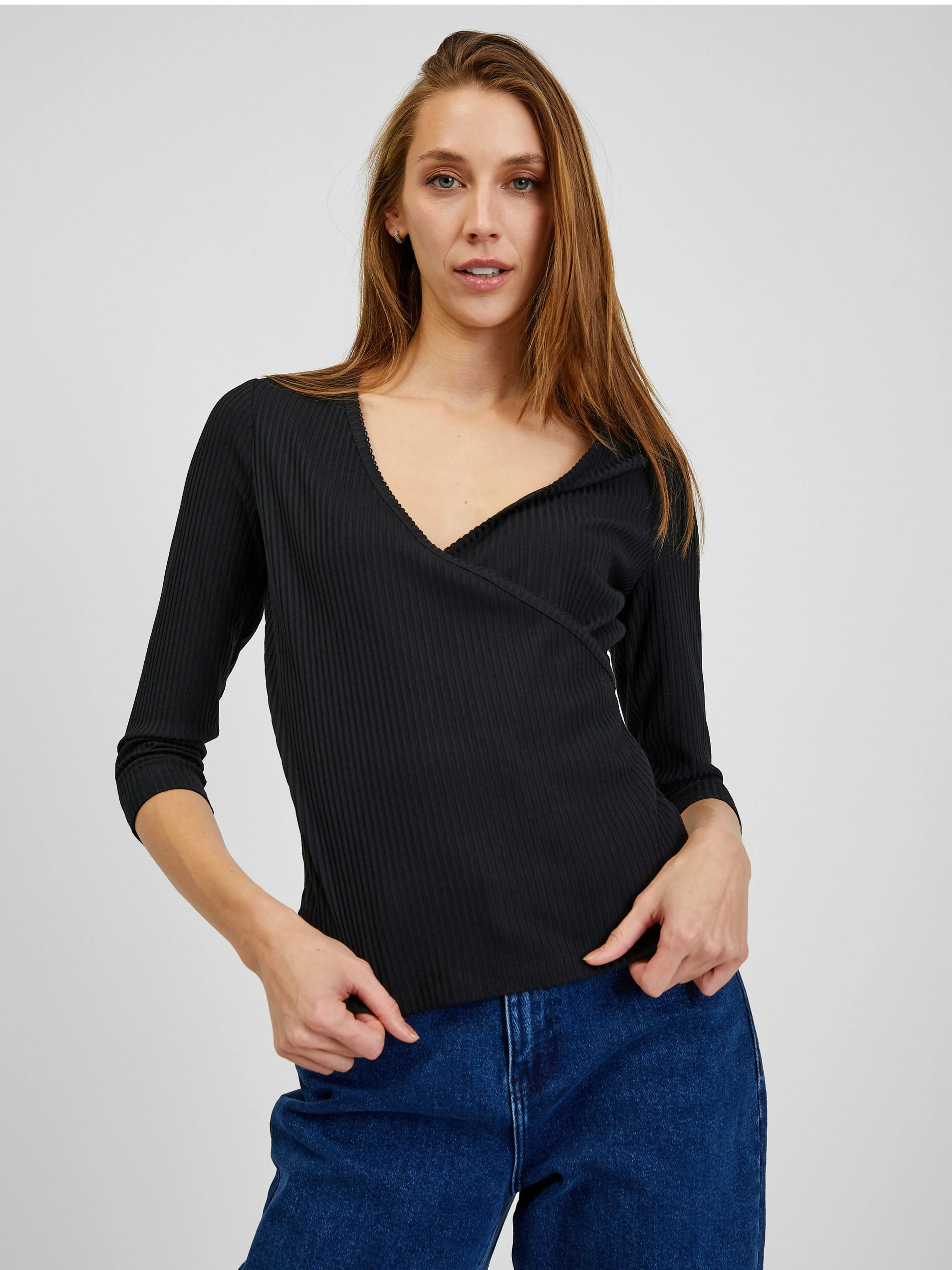 Schwarzes Damen-T-Shirt ORSAY
