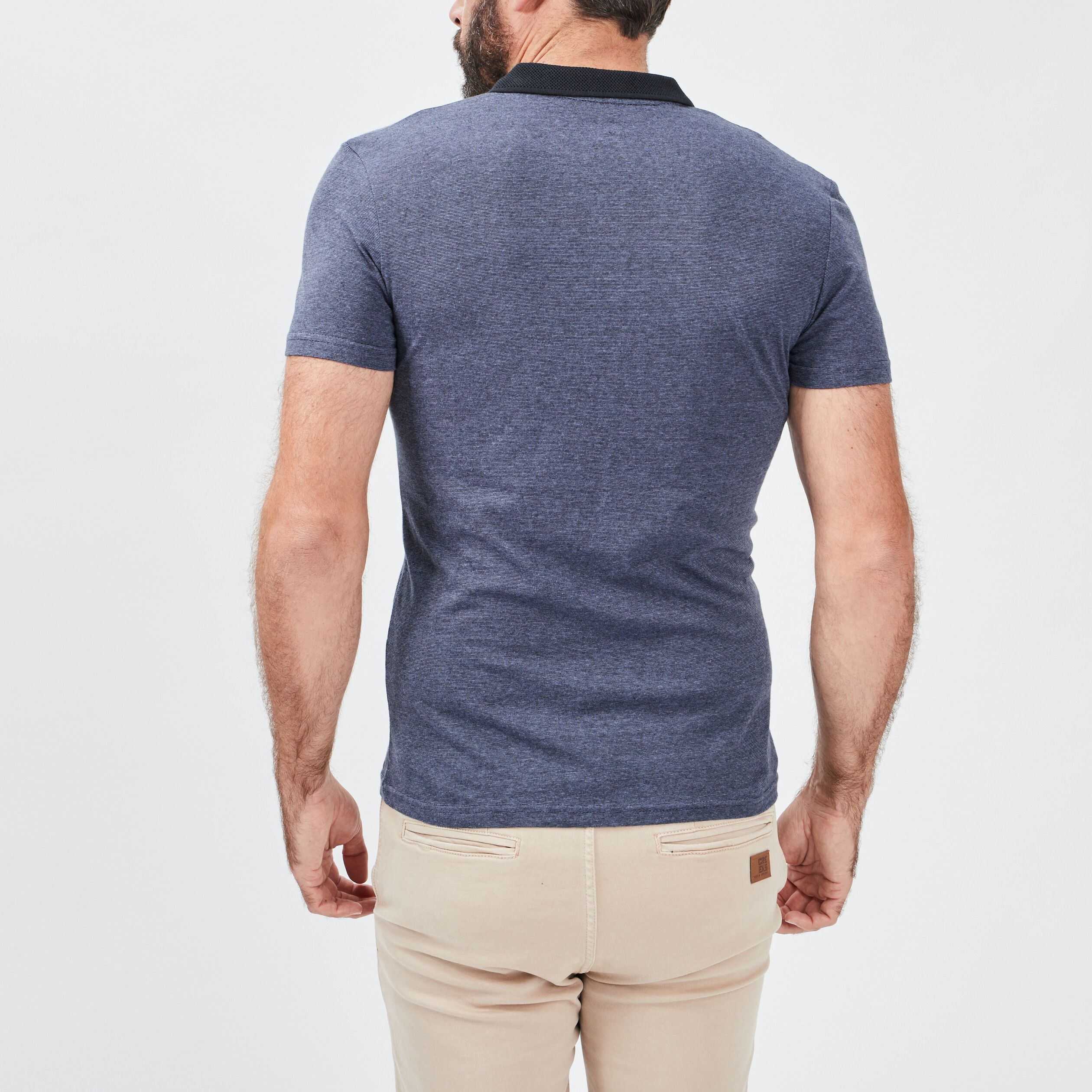 Polo manches courtes bleu marine homme | La Halle