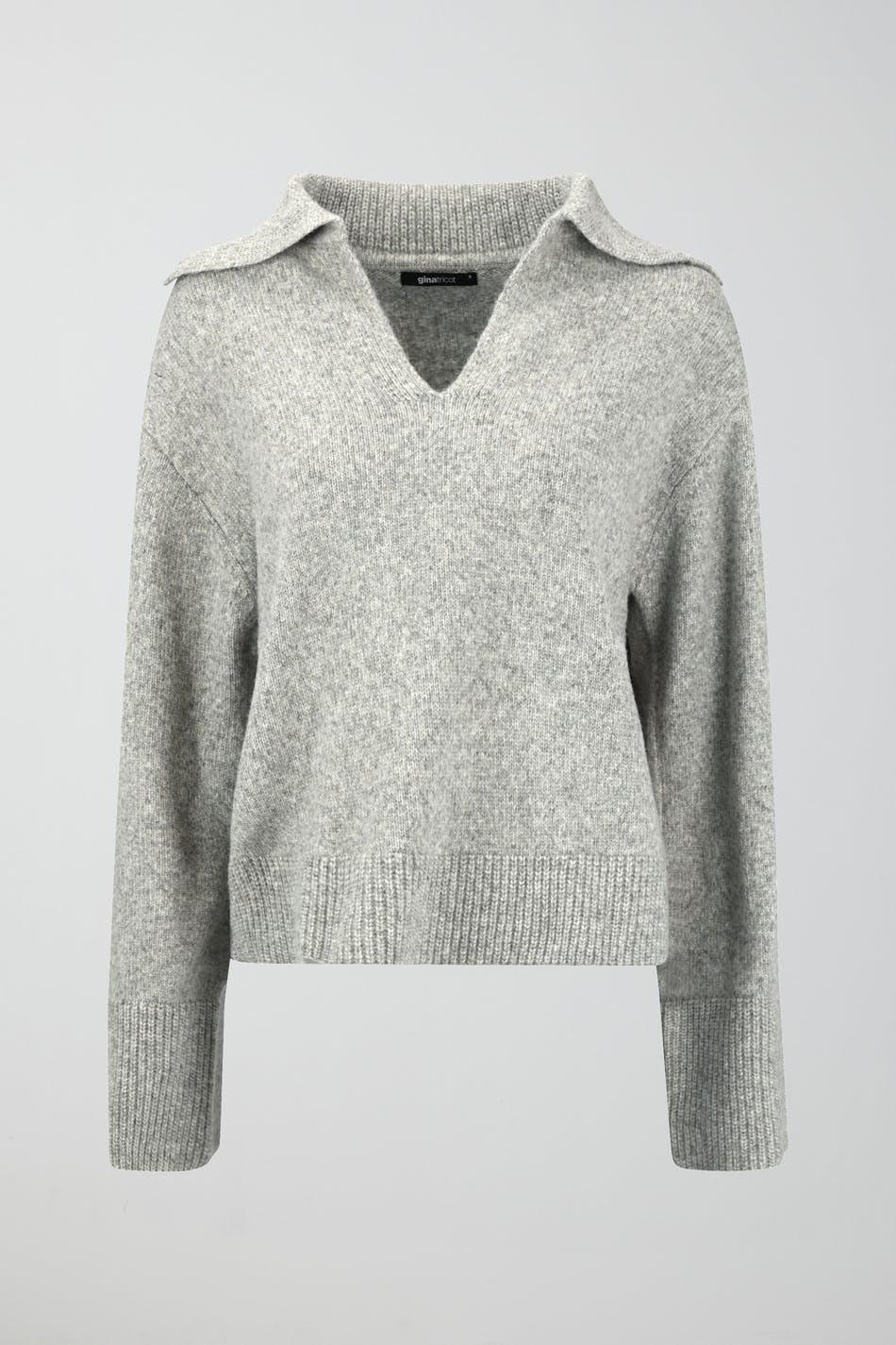 V-neck knitted sweater