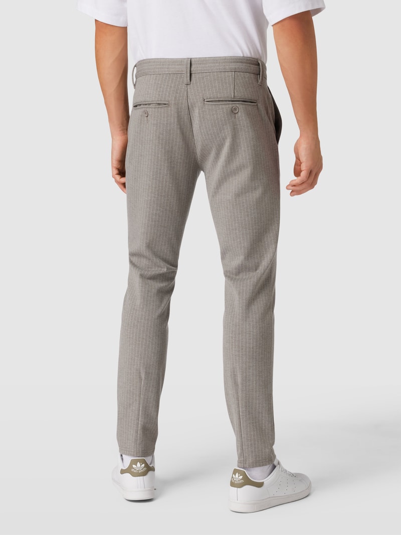Stoffhose mit Nadelstreifen Modell 'MARK' in mittelbraun