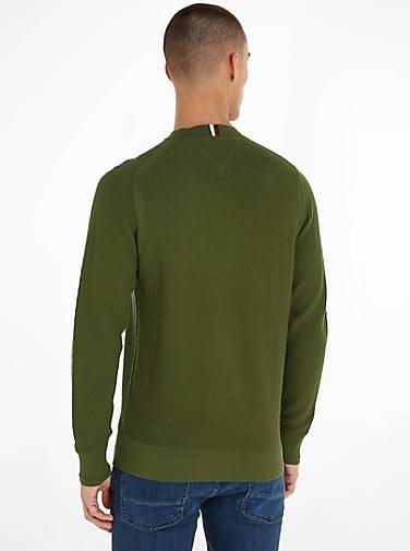 TOMMY HILFIGER Herren Strickpullover RECTANGULAR STRUCTURE CREW