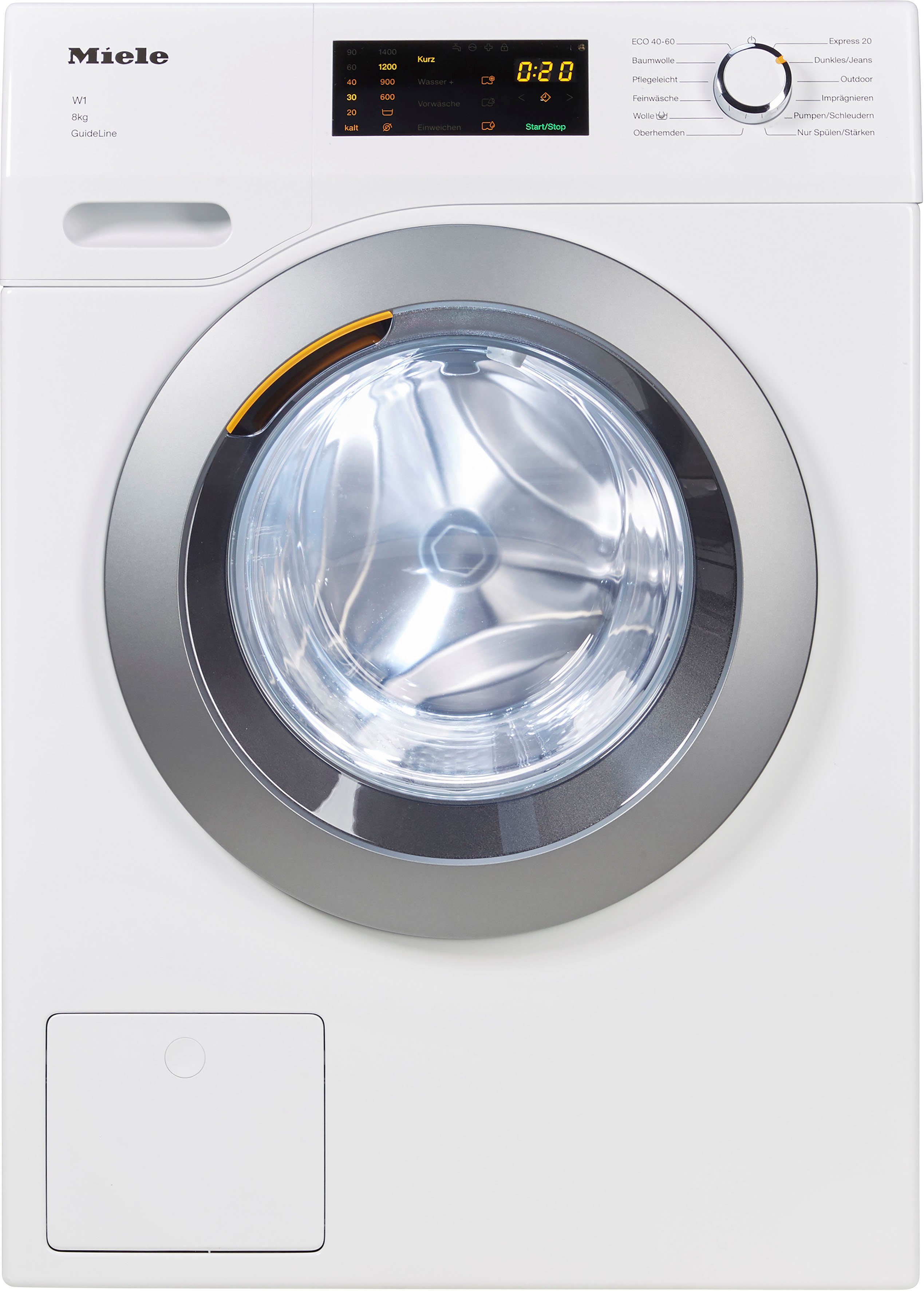 Miele Waschmaschine WDD131 WPS GuideLine, 8 kg, 1400 U/min, GuideLine für Sehbehinderte