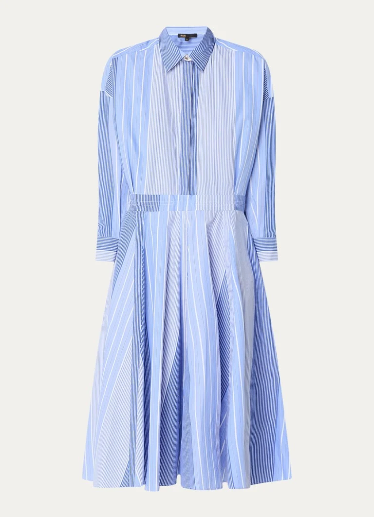 Rochie tunică midi cu dungi Maje