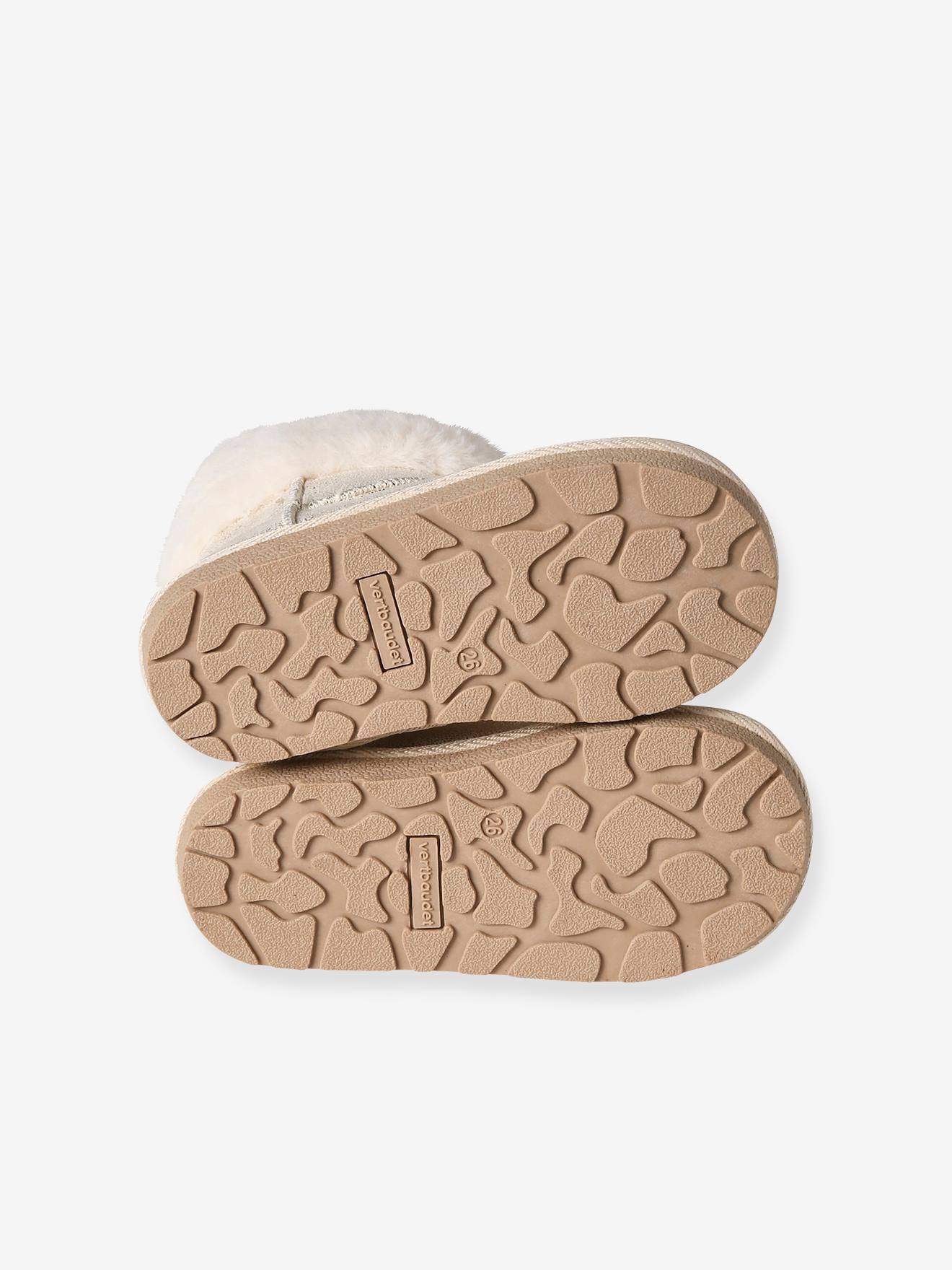 Vertbaudet Warme Mädchen Regen-Boots - grau