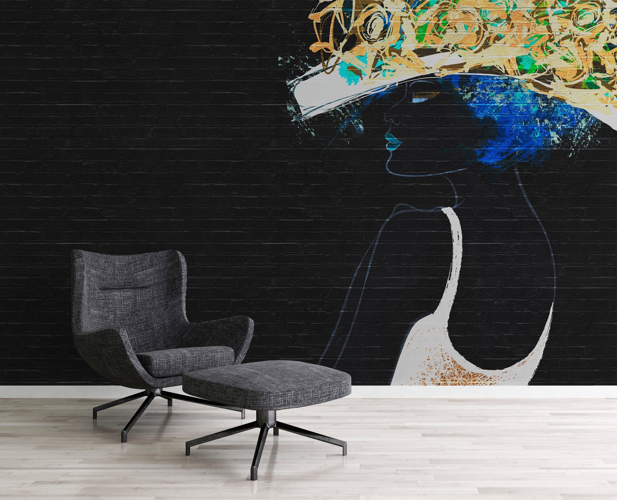 Architects Paper Fototapete Atelier 47 Diva Wall 1, glatt, Steinoptik, abstrakt, (4 St), Vlies, Wand, Schräge, Decke