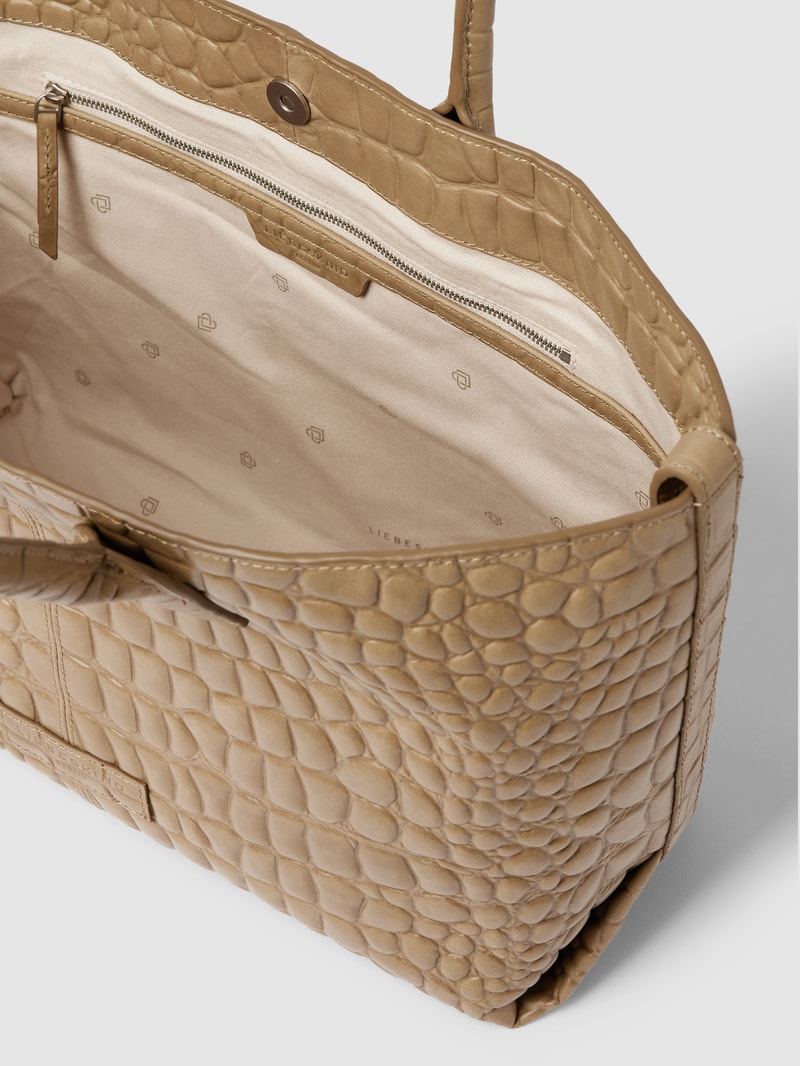 Shopper mit Schlangenmuster Modell 'Chelsea' in schlamm