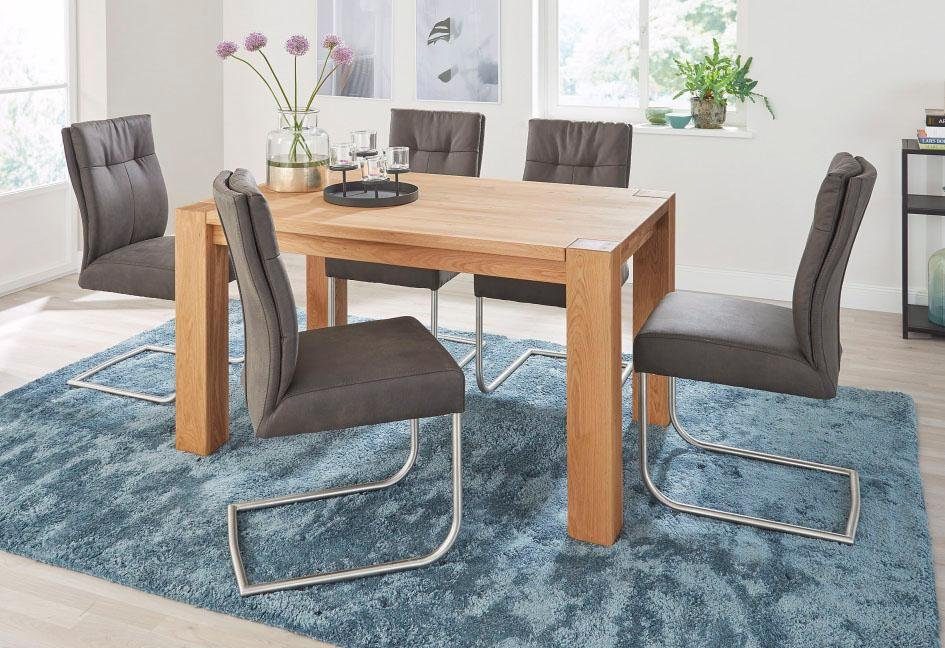 NIEHOFF SITZMÖBEL Freischwinger Komfort (Set, 2 St), in 3 Farben, Gestell aus Edelstahl