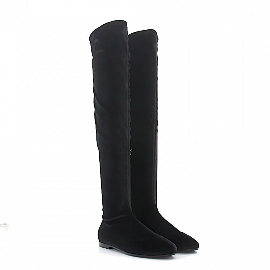 Giuseppe Zanotti - Stiefel Candle Samt schwarz - schwarz
