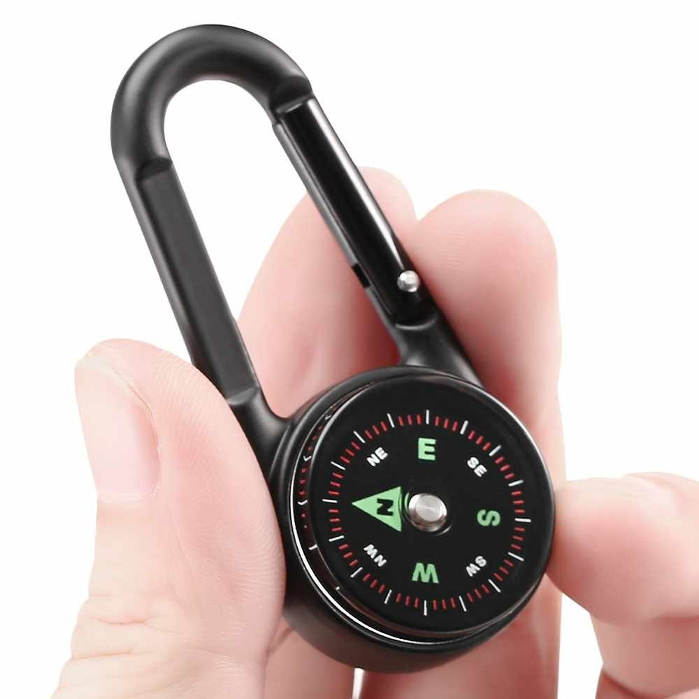 FeelGlad Kartenkompass Kompass Karabiner,tragbarer Karabiner, Kompass
