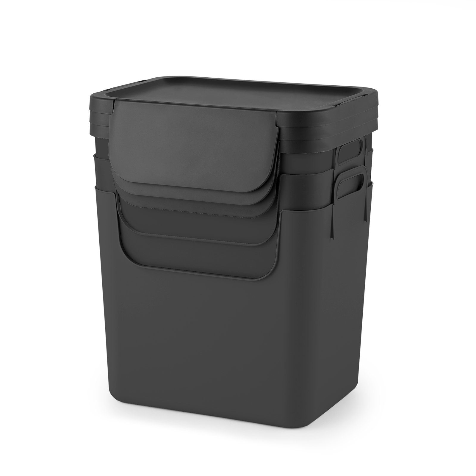 ROTHO Mülltrennsystem Jive Mülltrennsystem Set 3er-Set Mülltrennsystem 30l