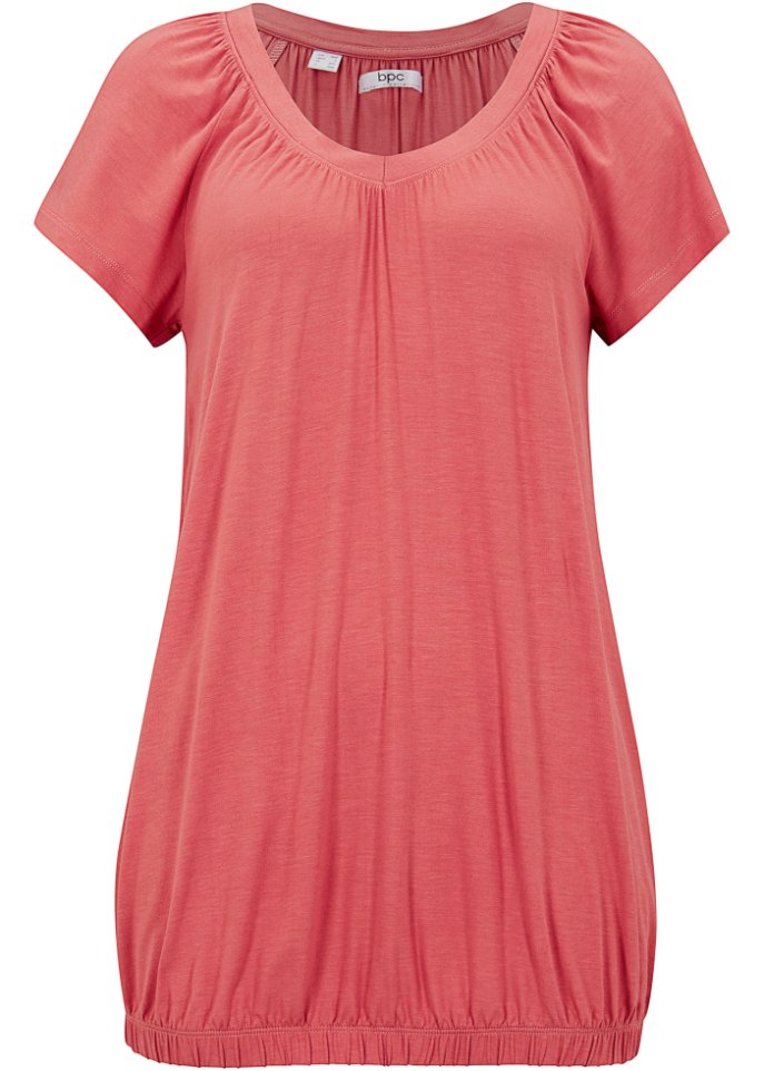 Shirt mit V-Ausschnitt, kurzarm