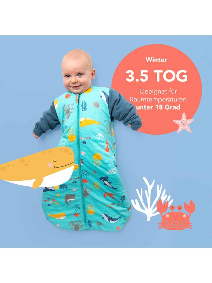 Schlummersack Babyschlafsack, 3.5 TOG in Hellblau günstig kaufen