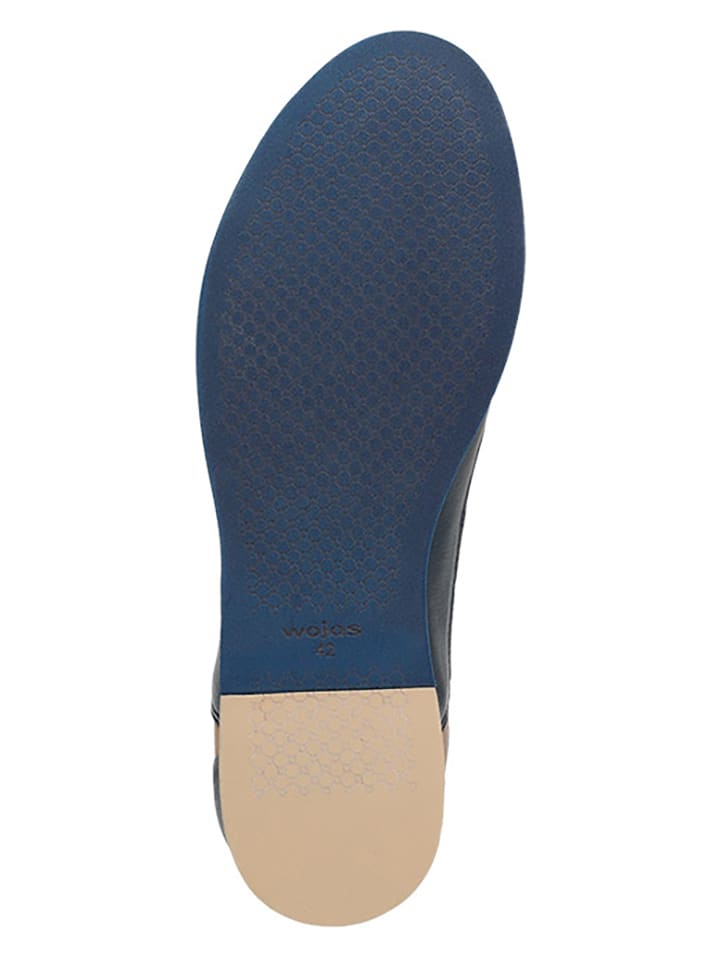 Wojas Leder-Sneakers in Dunkelblau/ Braun günstig kaufen