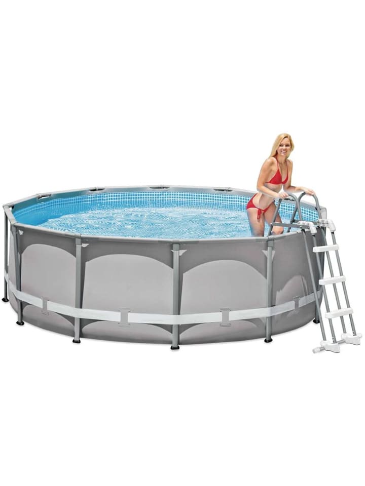 Intex Sicherheitsleiter für Pools (Höhe 91 und 107cm, Stufen entfernbar) in grau günstig kaufen onesize