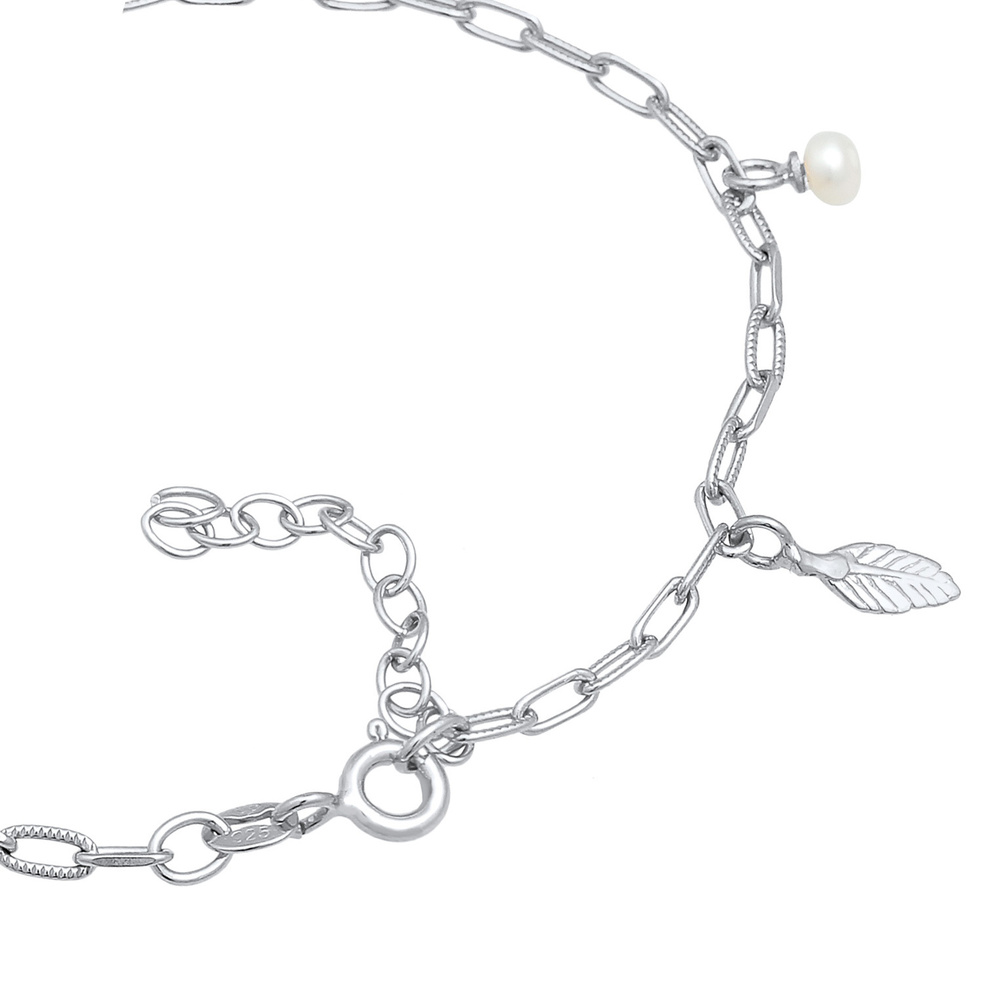 Elli Elli by Julie & Grace Bracelet en croix en argent sterling 925 avec perles d'eau  Bracelet