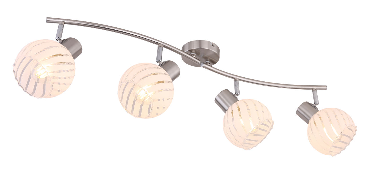 Globo Lighting - WILLY - Strahler Metall Nickel matt, 4x E27