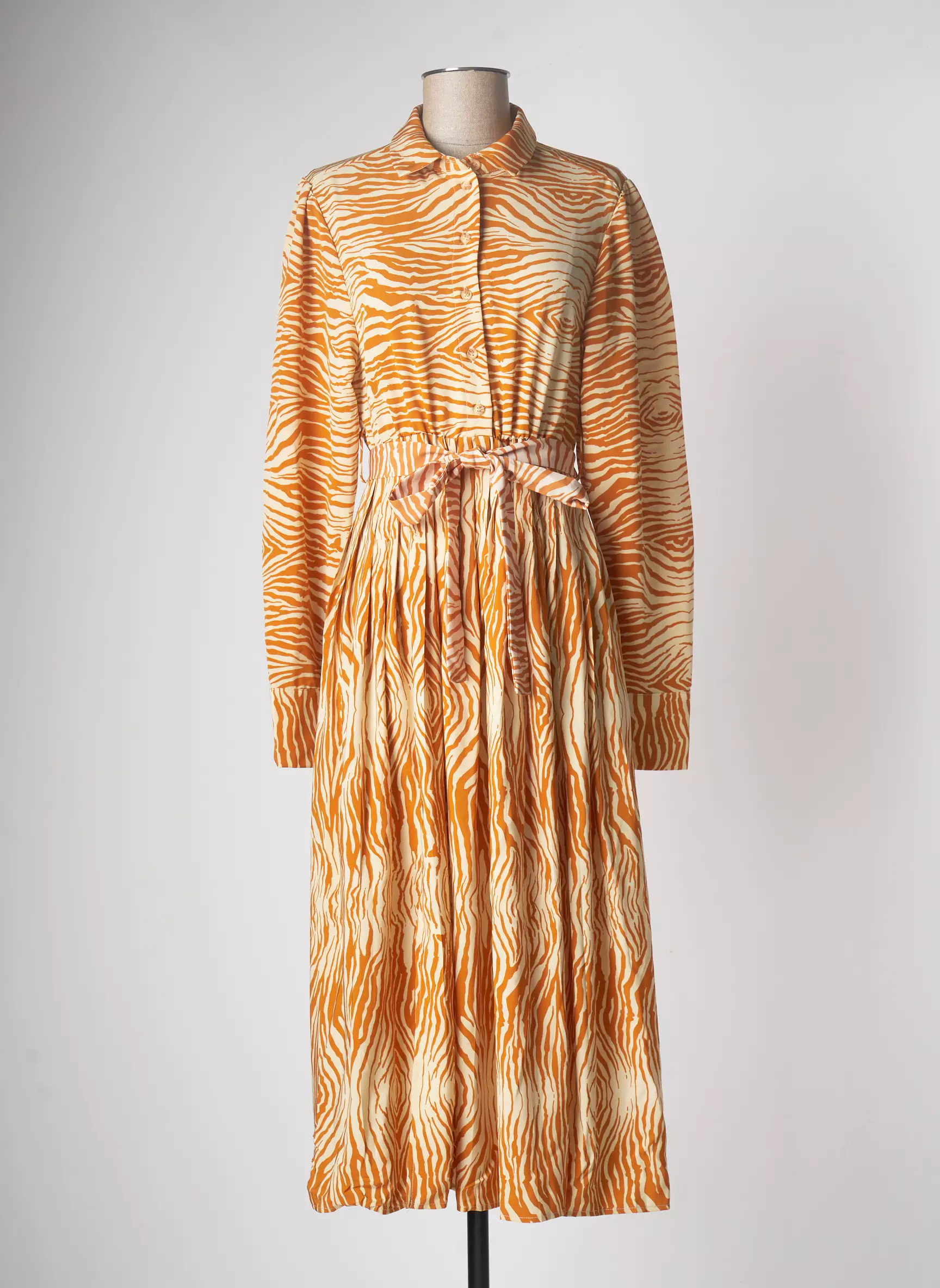 Object Robes Mi Longues Femme couleur beige