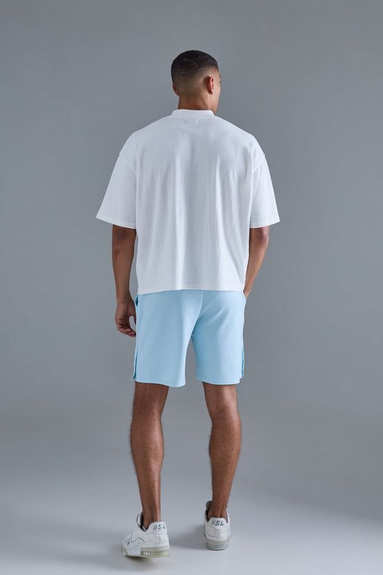 Lockere Scuba Shorts mit Druckknöpfen
