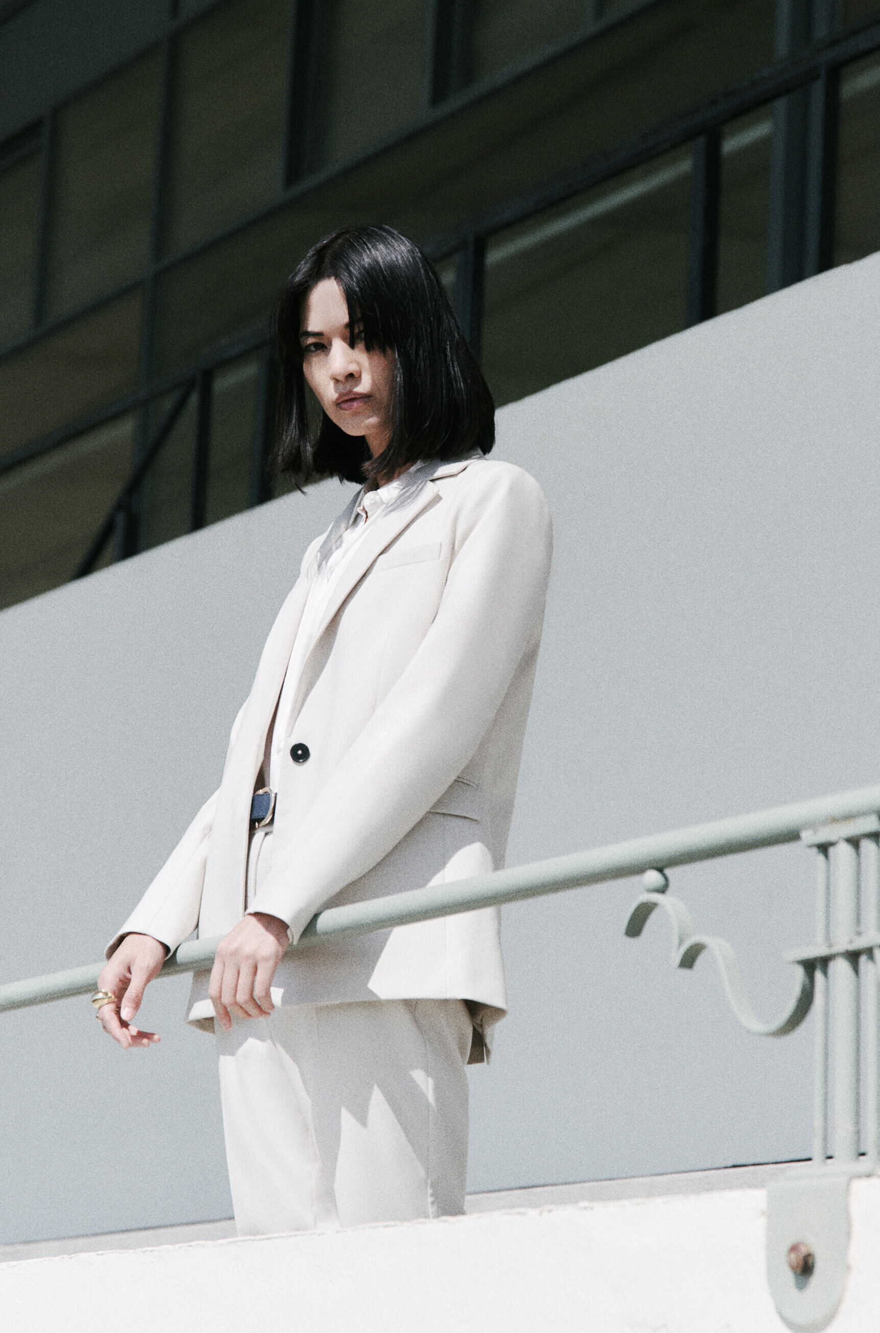 Veste violette beige femme