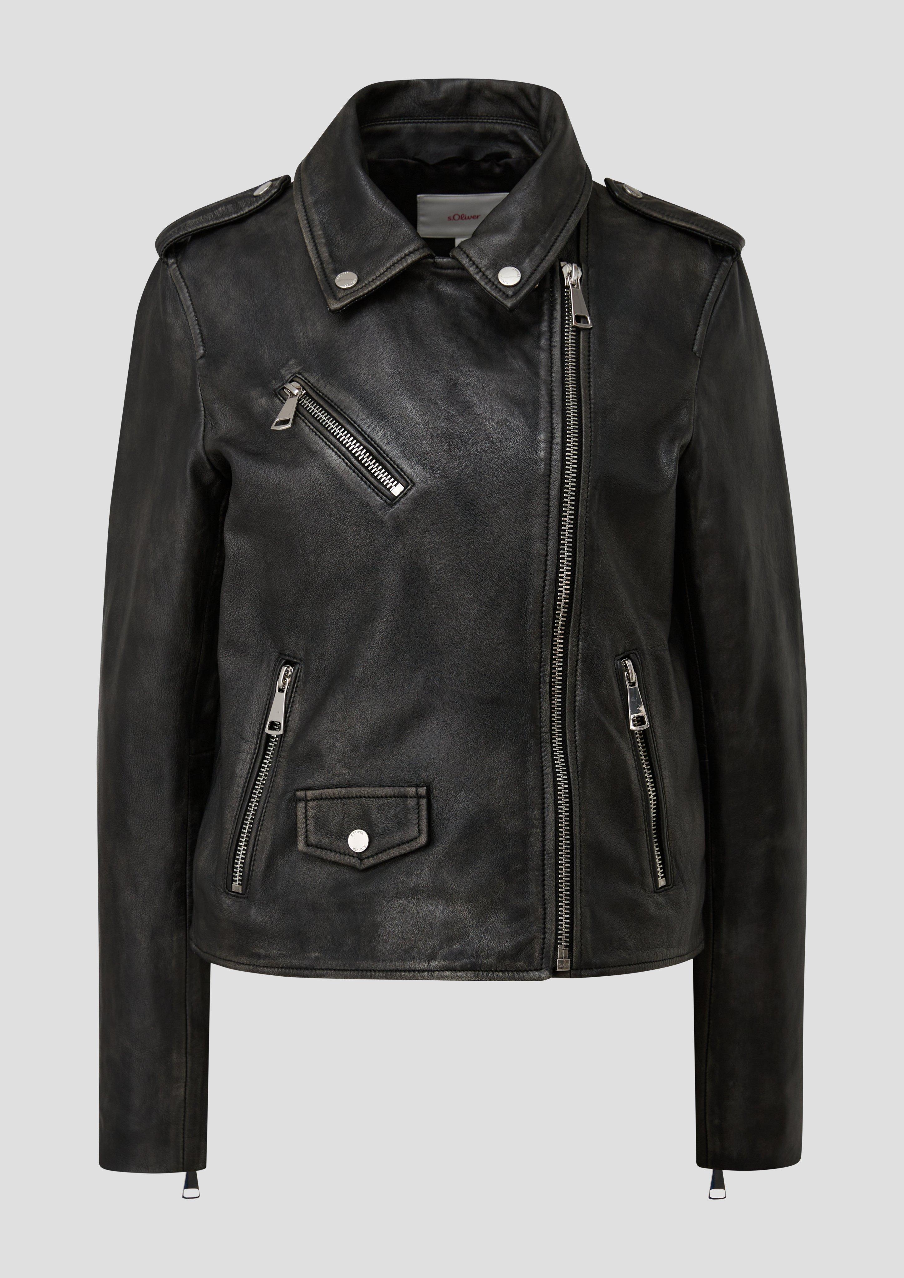 Bikerjacke aus Echtleder  2145465-9999