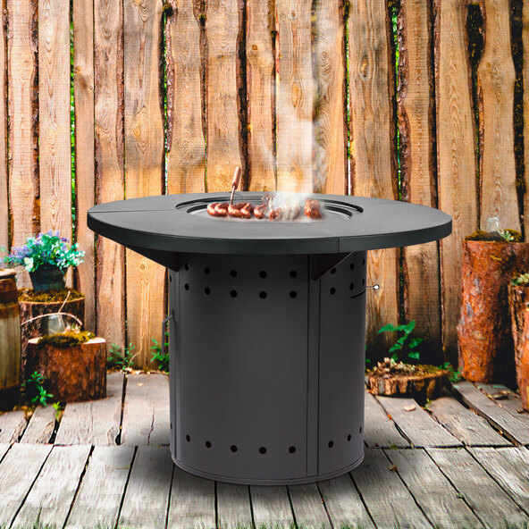 Ambiente-Feuertisch, rund (Kohle)
