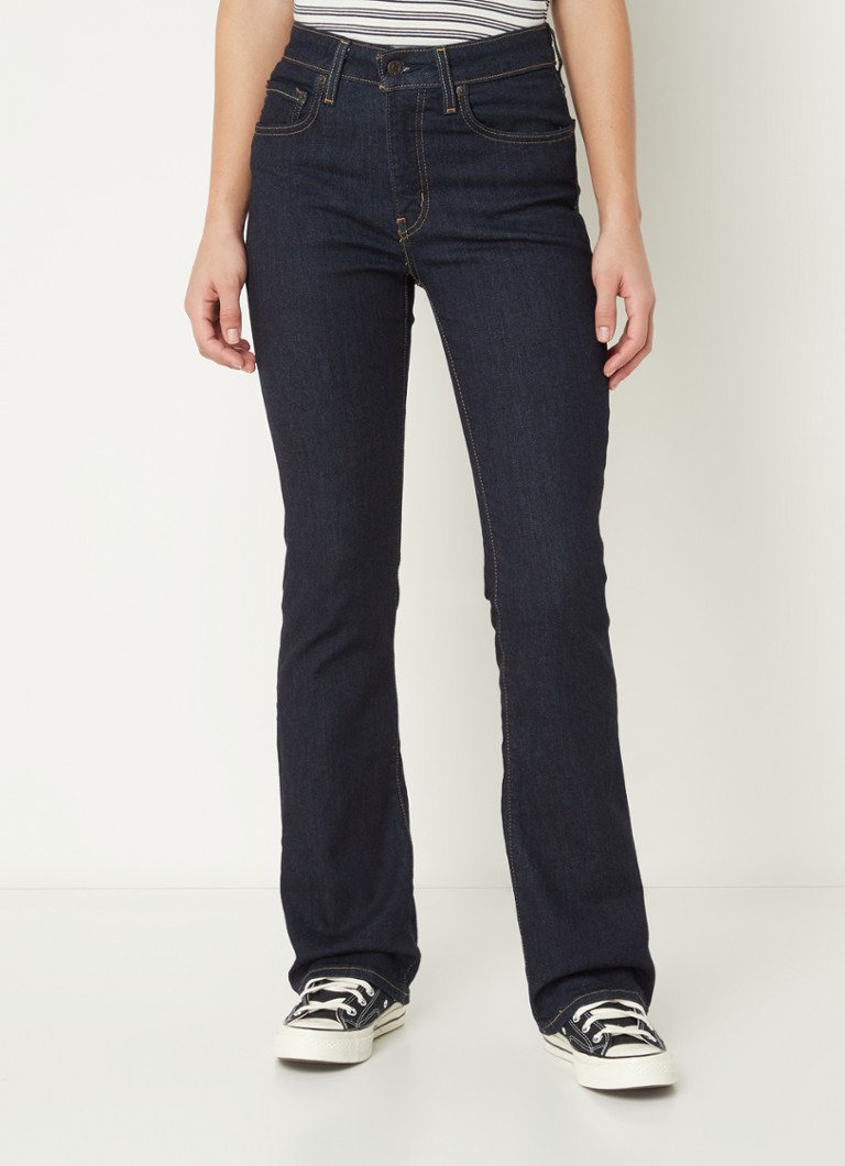 Levi's 725 Pantaloni scurți cu talie înaltă, model bootcut, albaștri