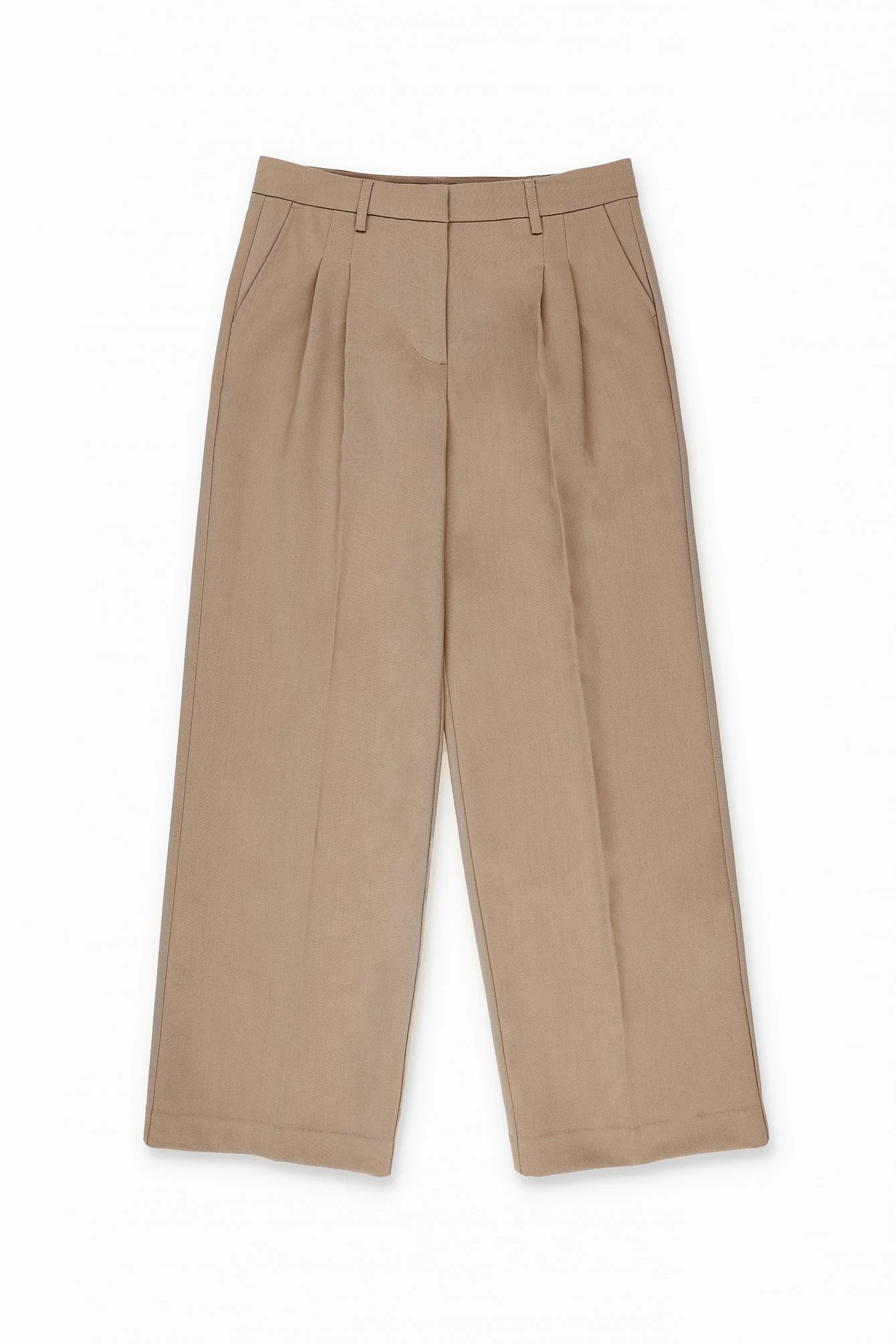 Schwere, weite Anzughose mit mittlerer Taille