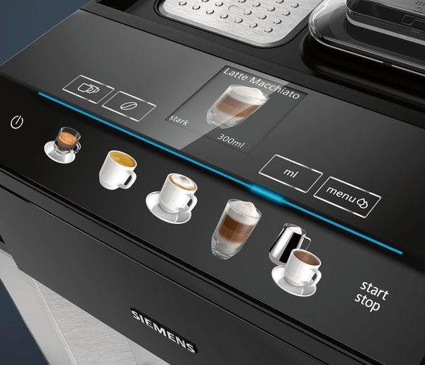 SIEMENS Kaffeevollautomat EQ.5 500 integral TQ507D03, einfache Bedienung, integrierter Milchbehälter, 2 Tassen gleichzeitig