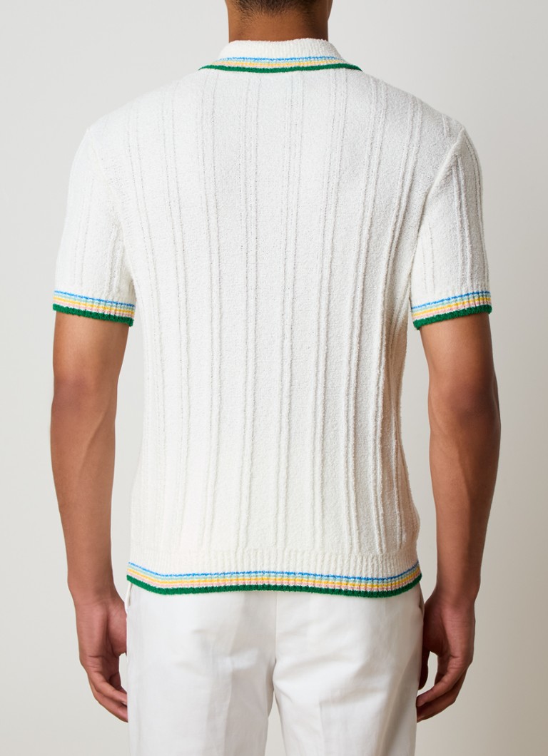 Casablanca Slim fit bouclé polo s logem